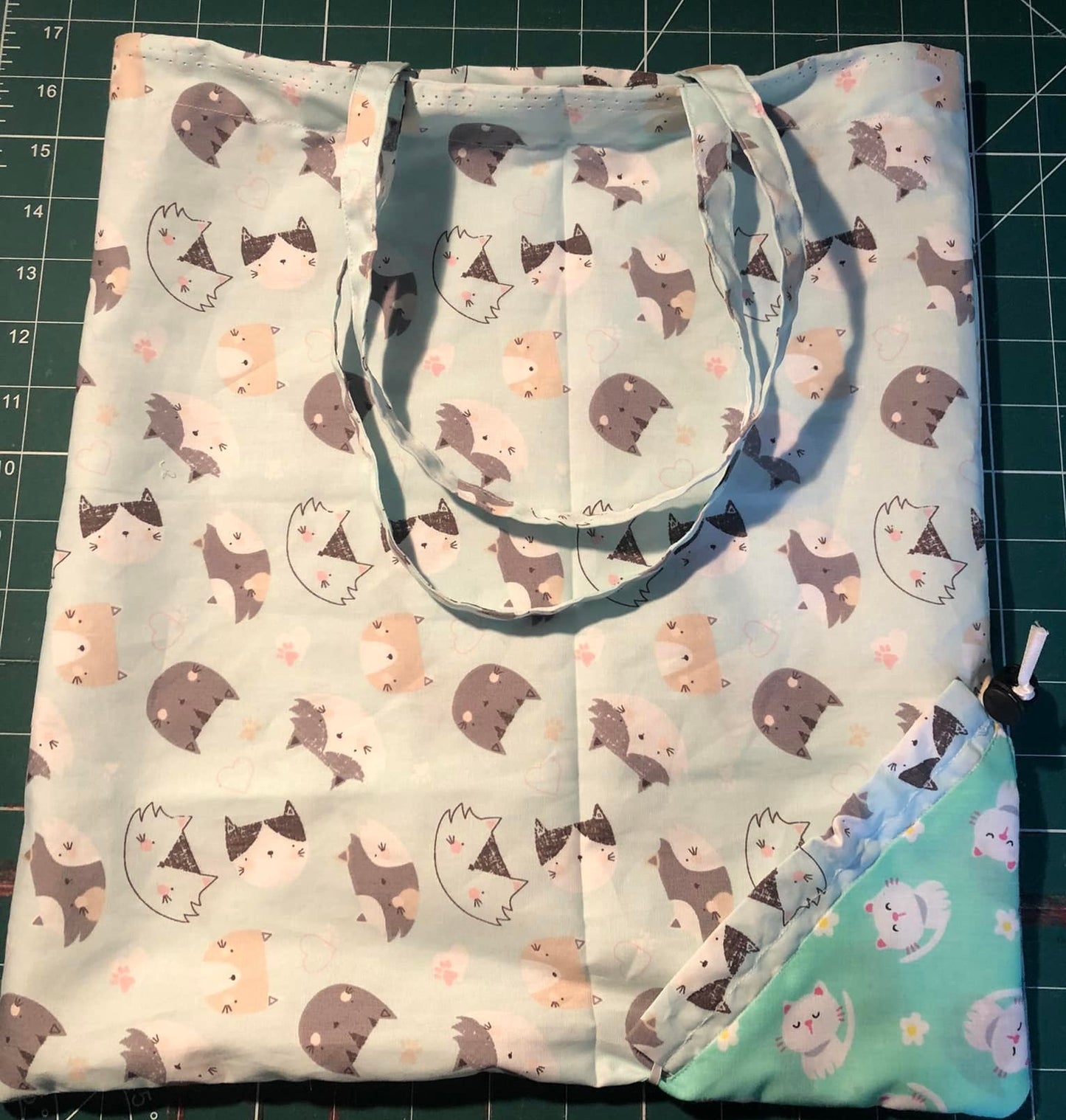 Handmade Strawberry Packable Tote