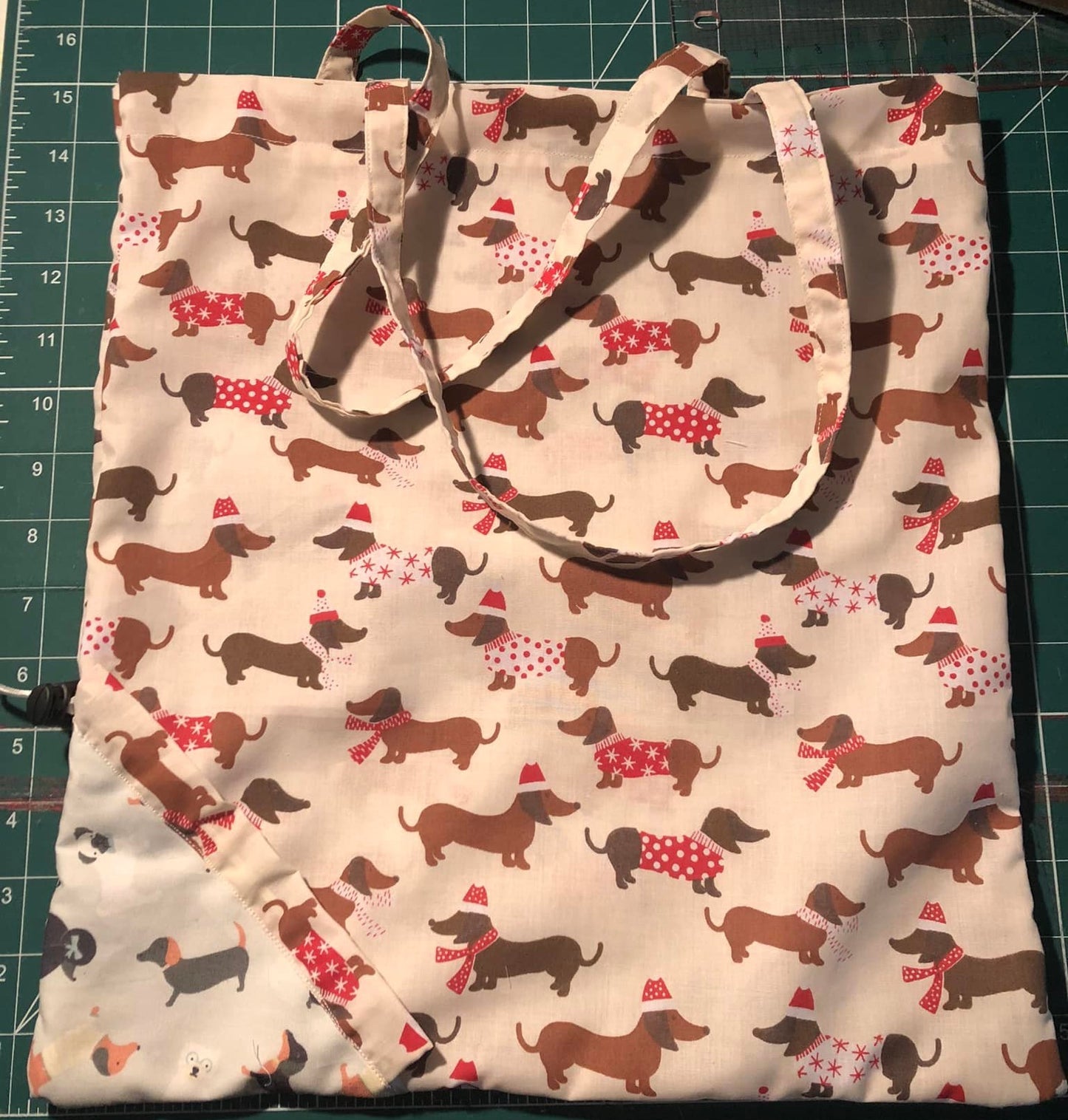 Handmade Strawberry Packable Tote