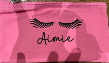 Canvas pencil case/makeup bag/grooming bag