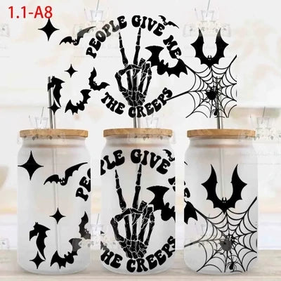16 oz Libbey Glasses with UVDTF and glass straws