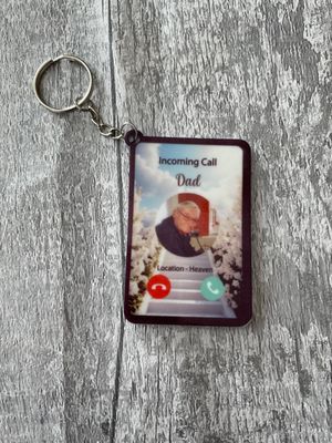 Memorial Phone Personalised Keyring