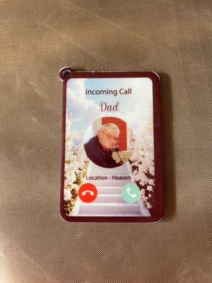 Memorial Phone Personalised Keyring