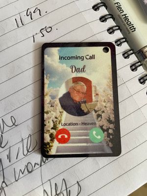 Memorial Phone Personalised Keyring