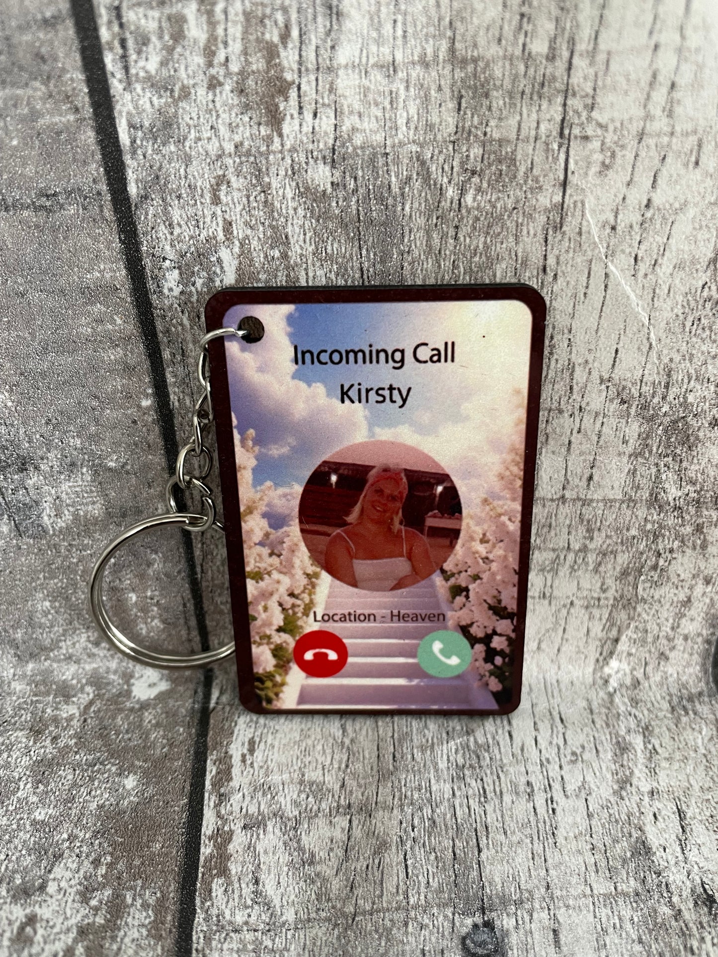 Memorial Phone Personalised Keyring