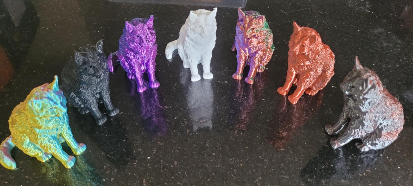 3D Maine Coon Salt and Pepper pots