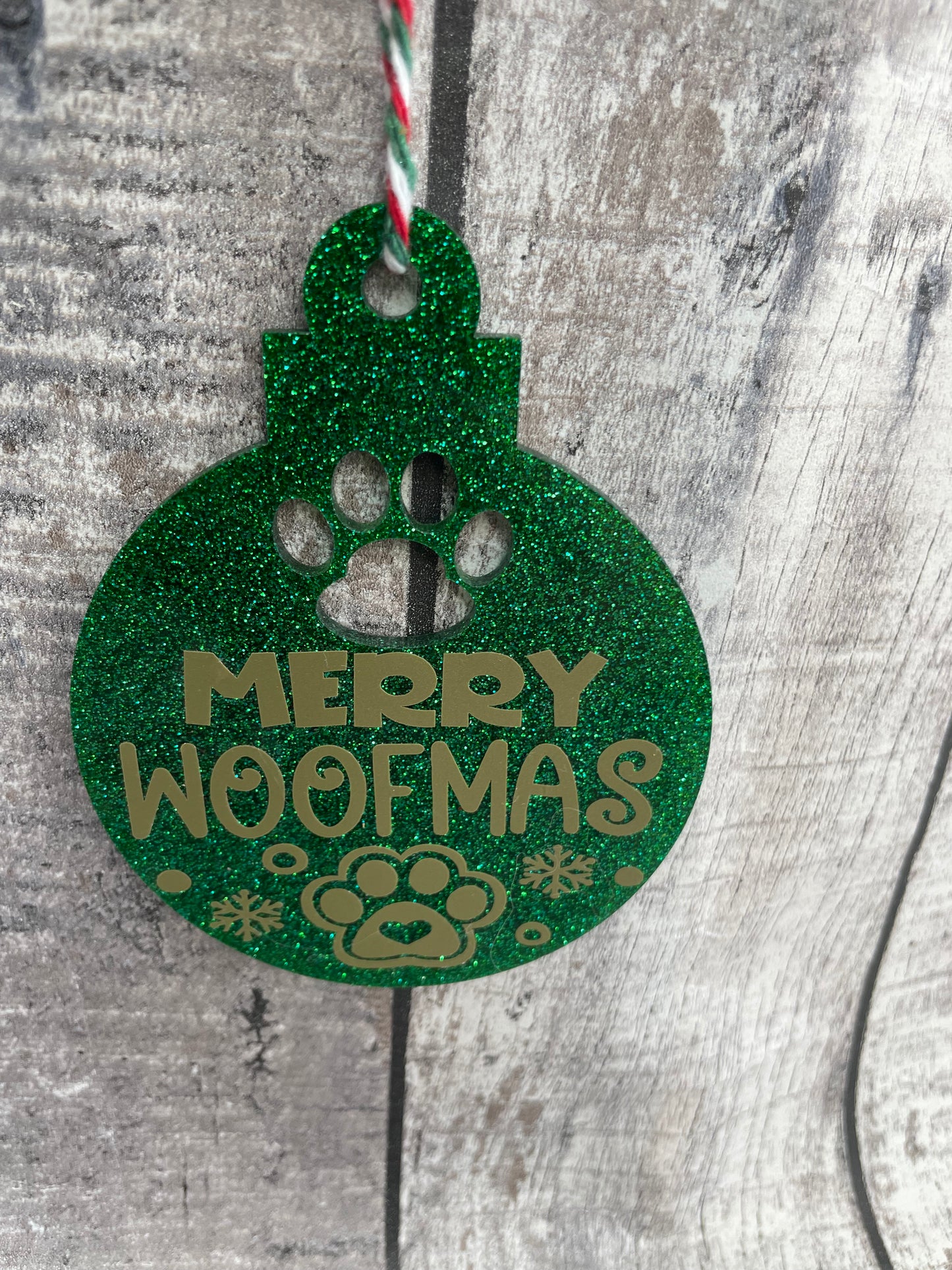 Glitter Cat or Dog Baubles