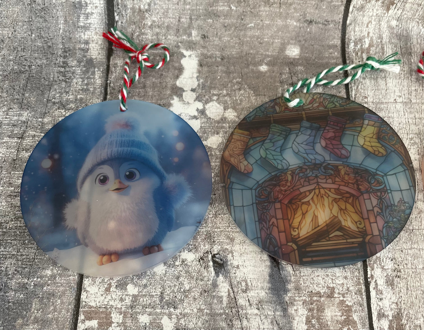 Blue Frosted Acrylic Baubles