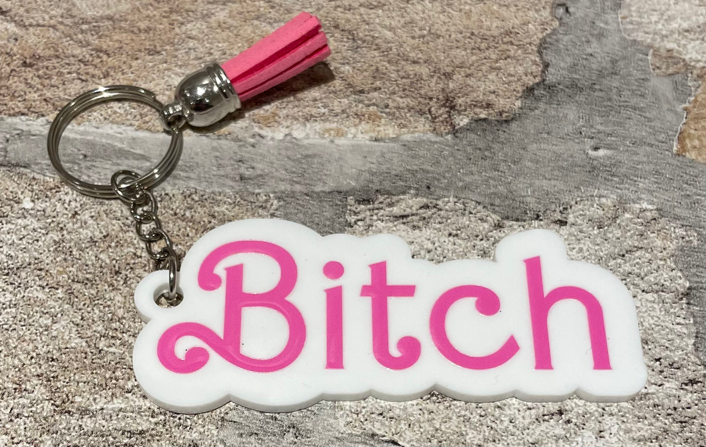 Acrylic Bitch Keyrings