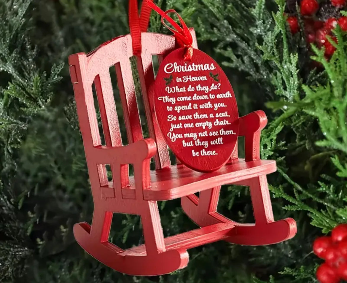 Christmas Rocking Chair Memorial Ornament