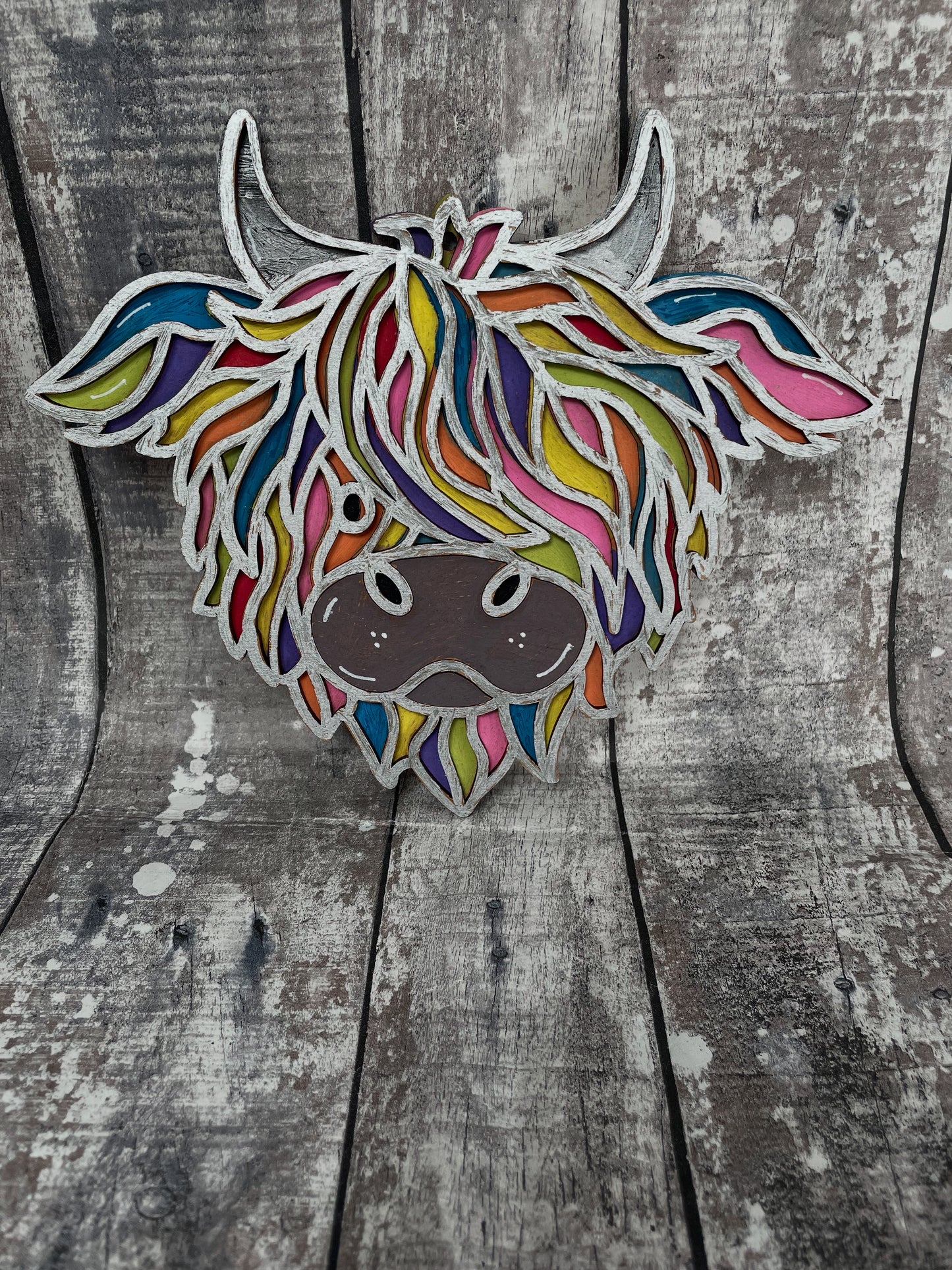 Highland Cow MDF Plaque