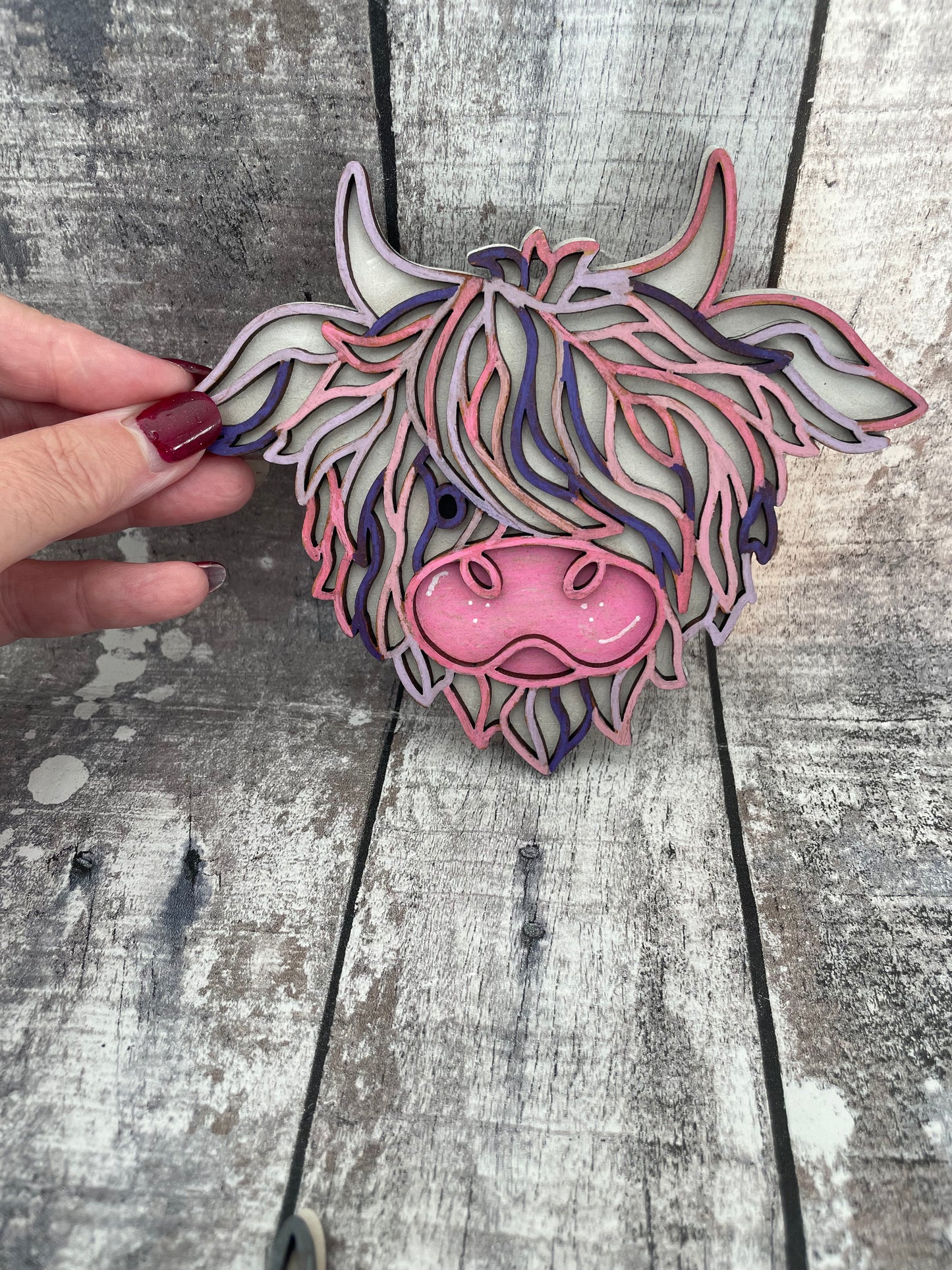 Highland Cow MDF Plaque