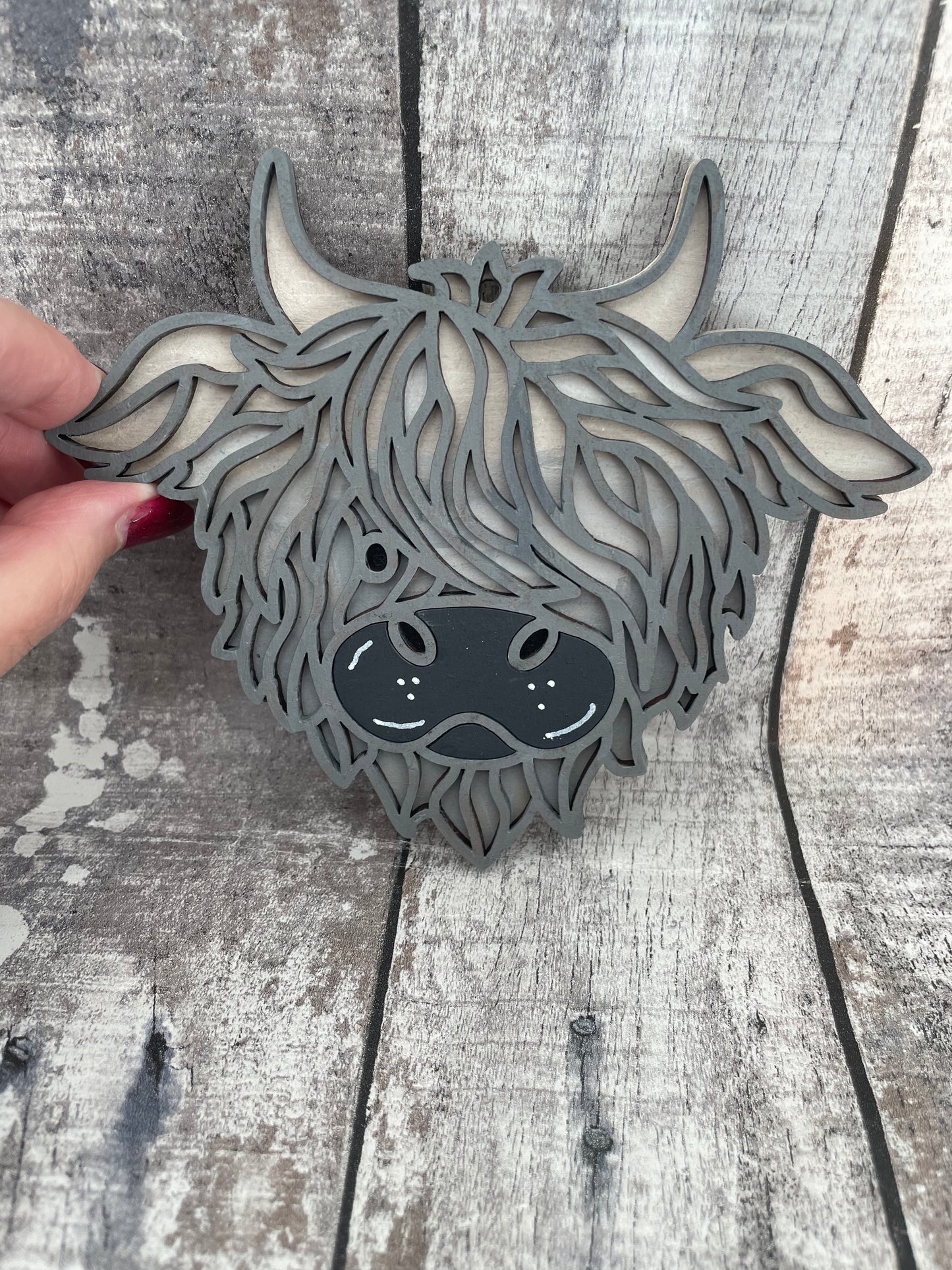 Highland Cow MDF Plaque