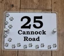 UV printed House Sign Paws