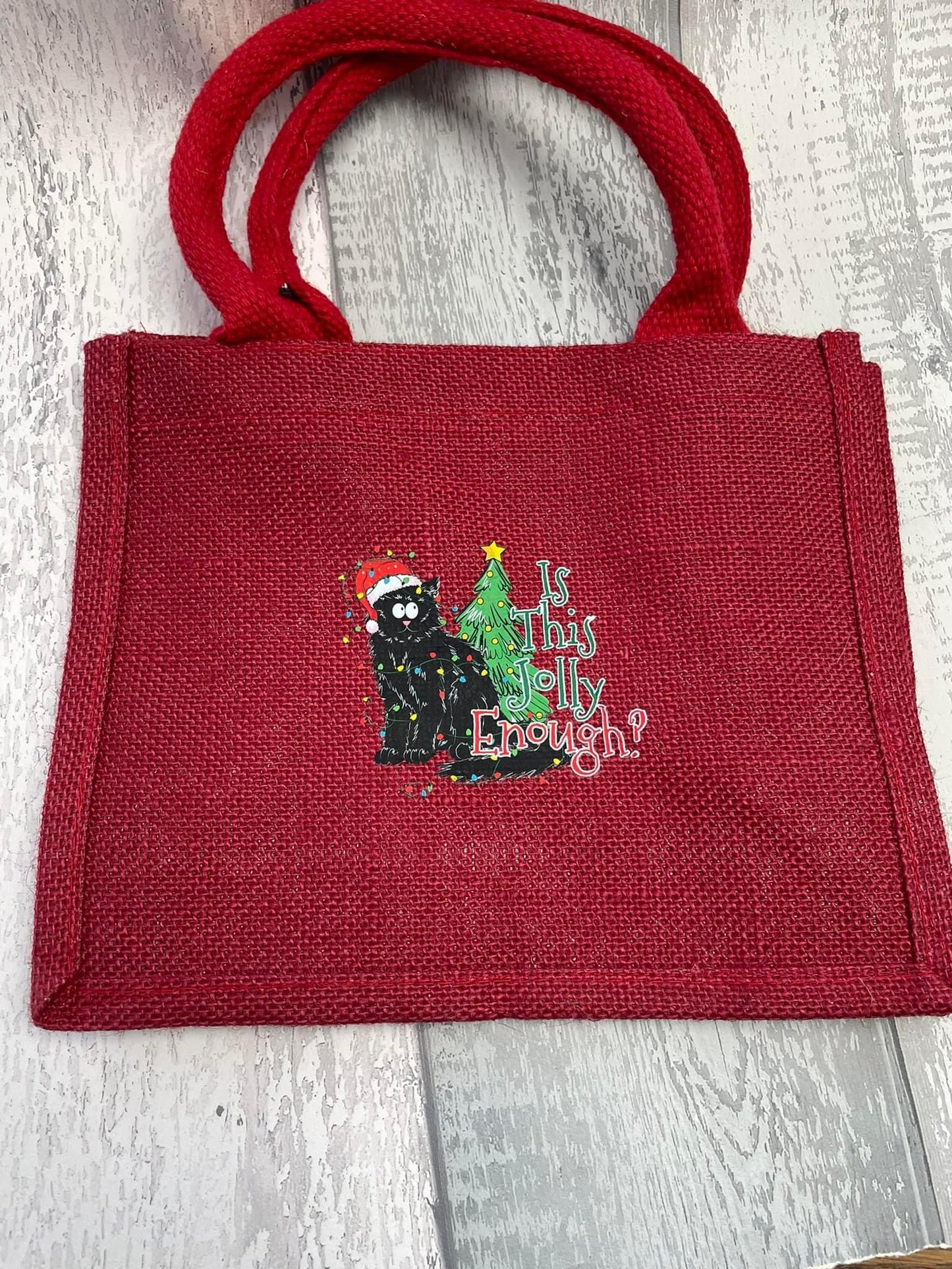Christmas Jute Bag Vinyl/DTF