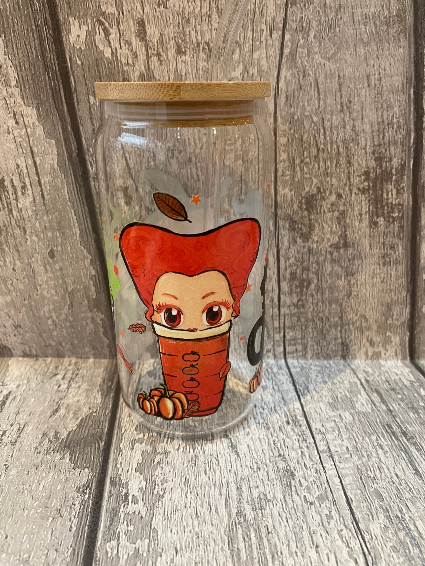 16 oz Libbey Glasses with UVDTF and glass straws