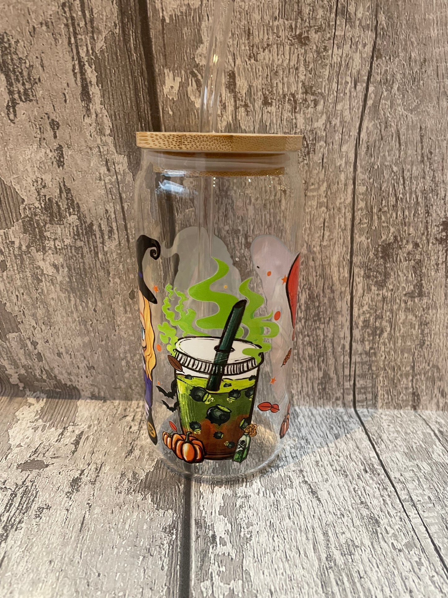16 oz Libbey Glasses with UVDTF and glass straws