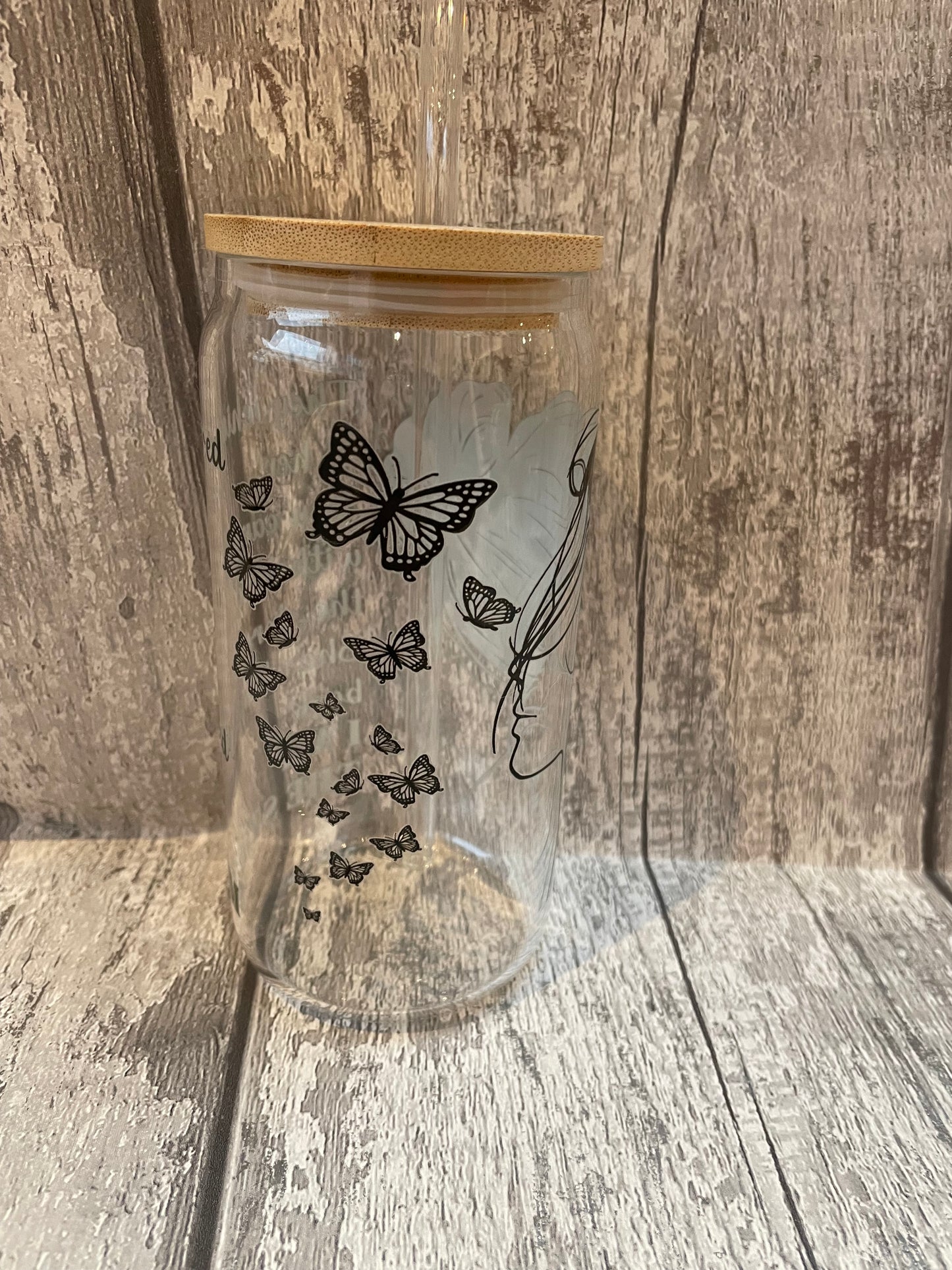 16 oz Libbey Glasses with UVDTF and glass straws