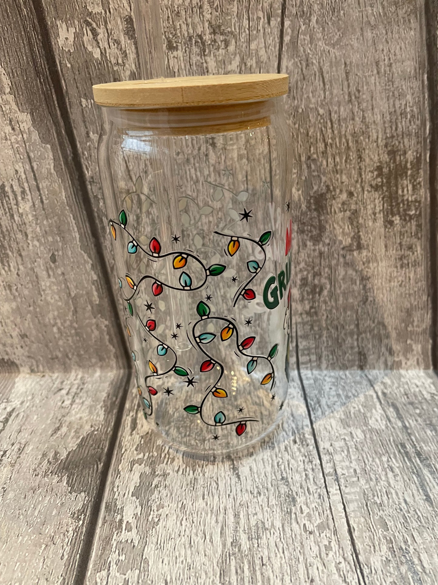 16 oz Libbey Glasses with UVDTF and glass straws