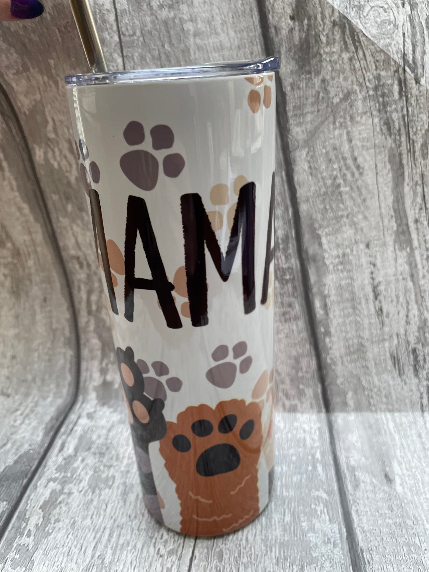 12 oz or 20oz Stainless Steel Sublimated Tumbler with metal straw