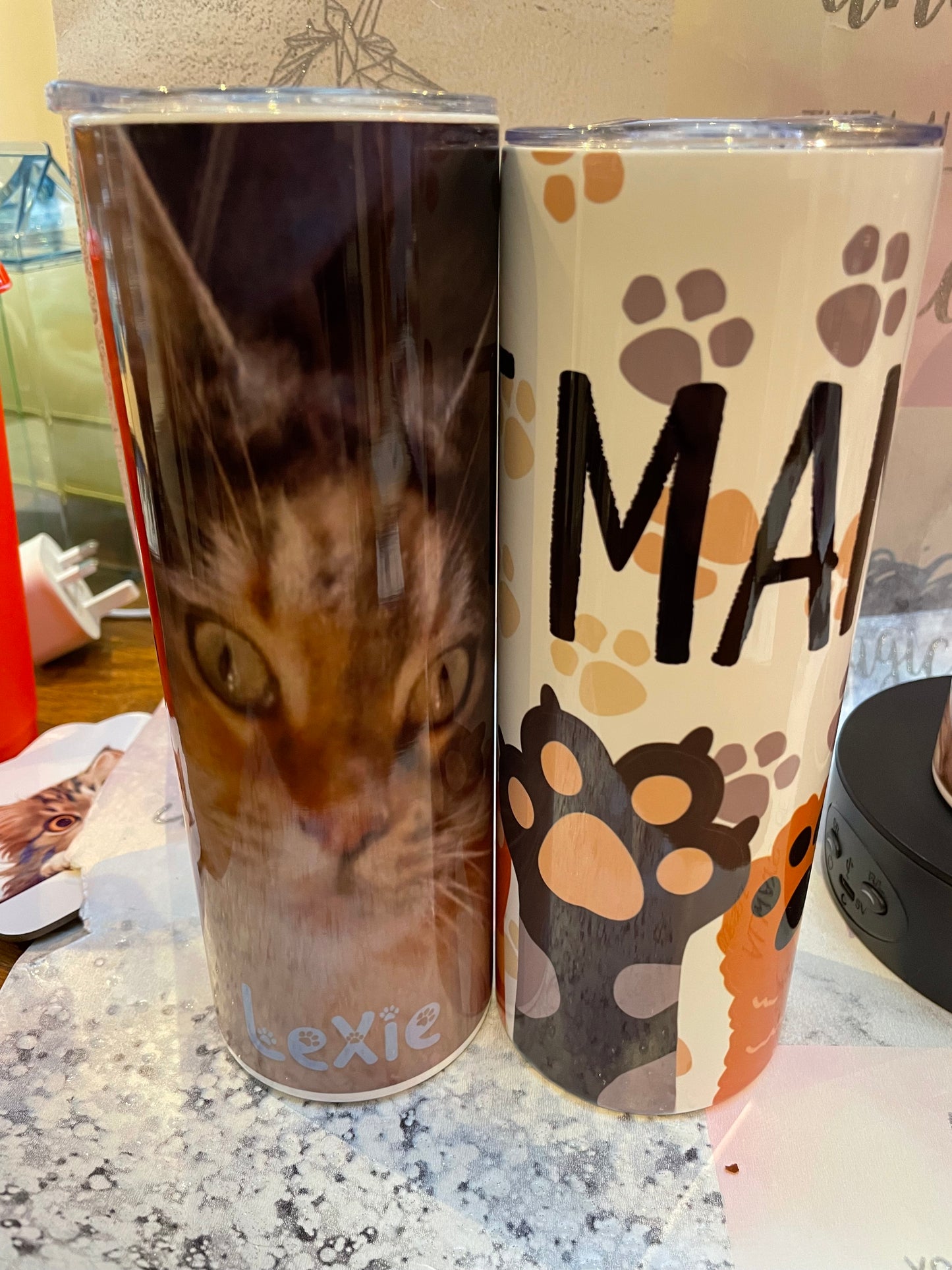 12 oz or 20oz Stainless Steel Sublimated Tumbler with metal straw