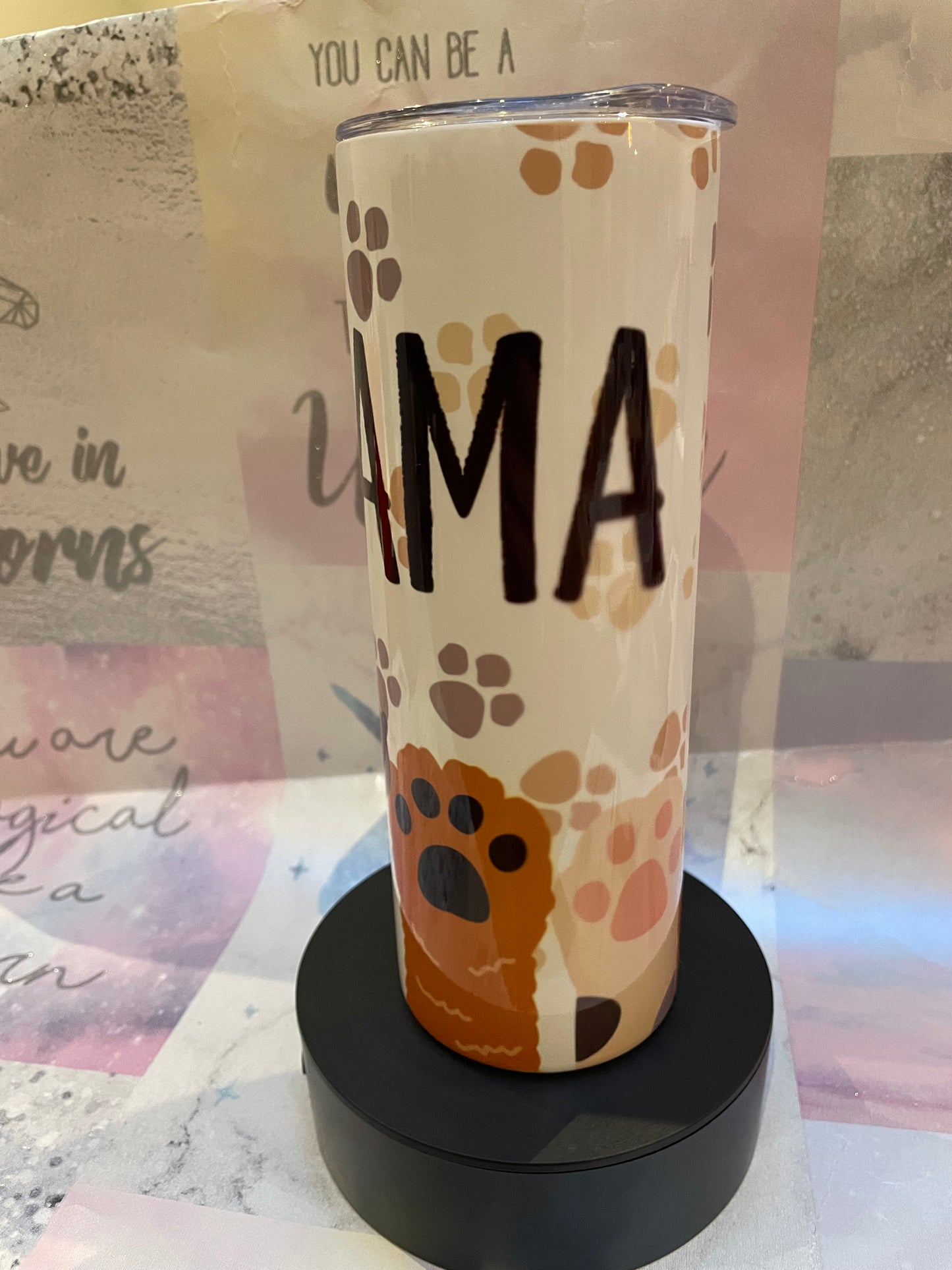 12 oz or 20oz Stainless Steel Sublimated Tumbler with metal straw