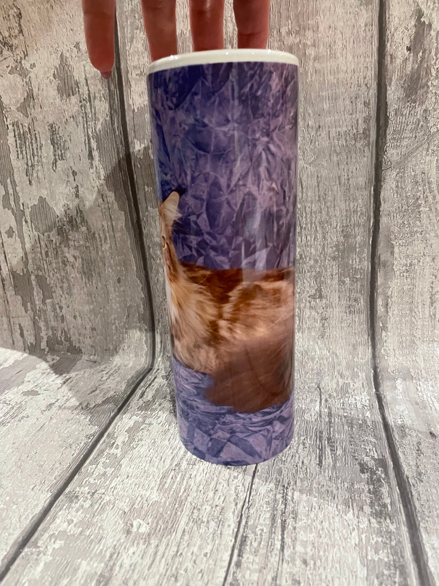 12 oz or 20oz Stainless Steel Sublimated Tumbler with metal straw