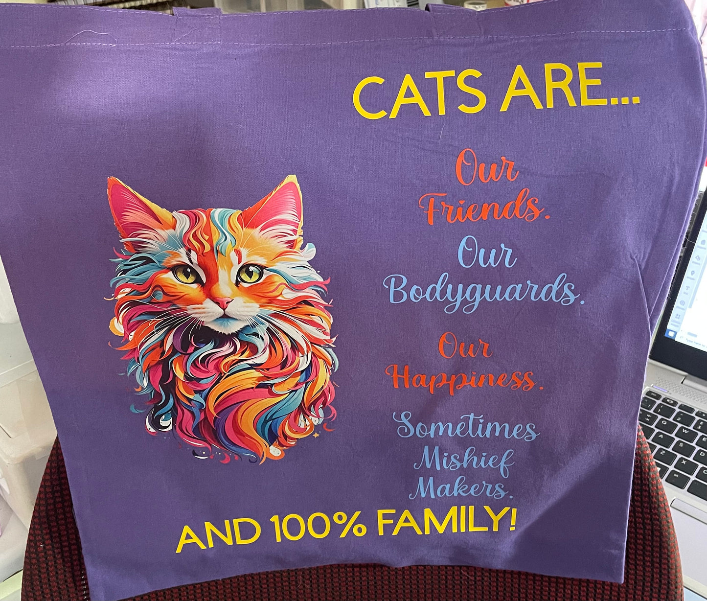 Natural Cotton Tote Bag with DTF and Vinyl