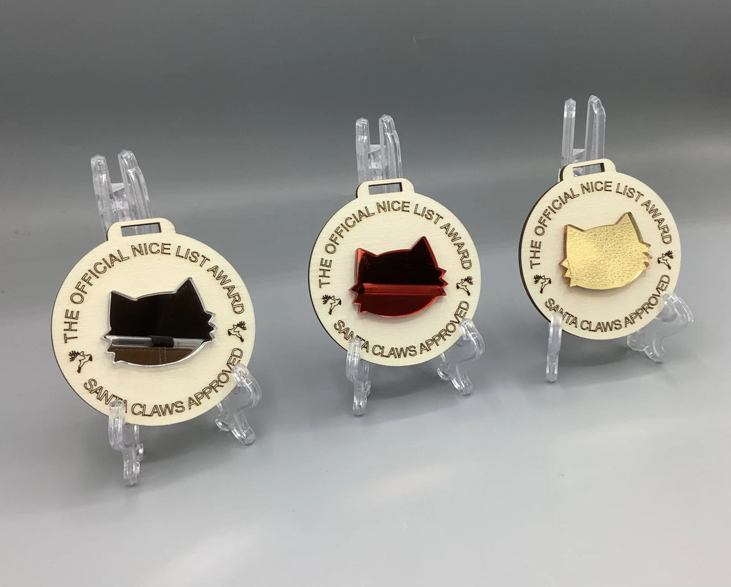 Cat and Dog Nice Christmas Medals