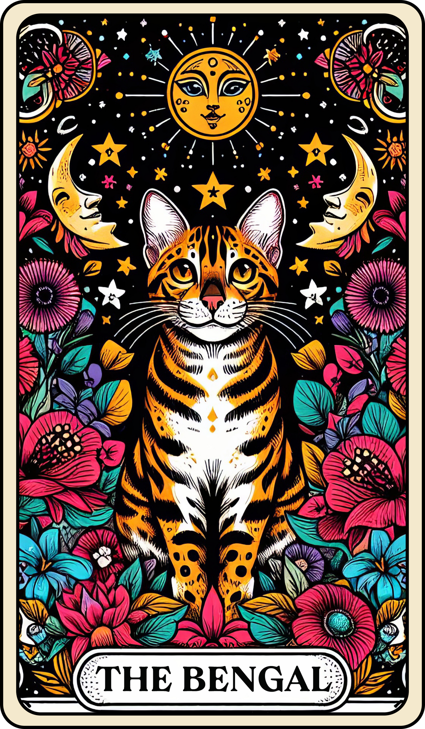 Tarot Cat Keyring