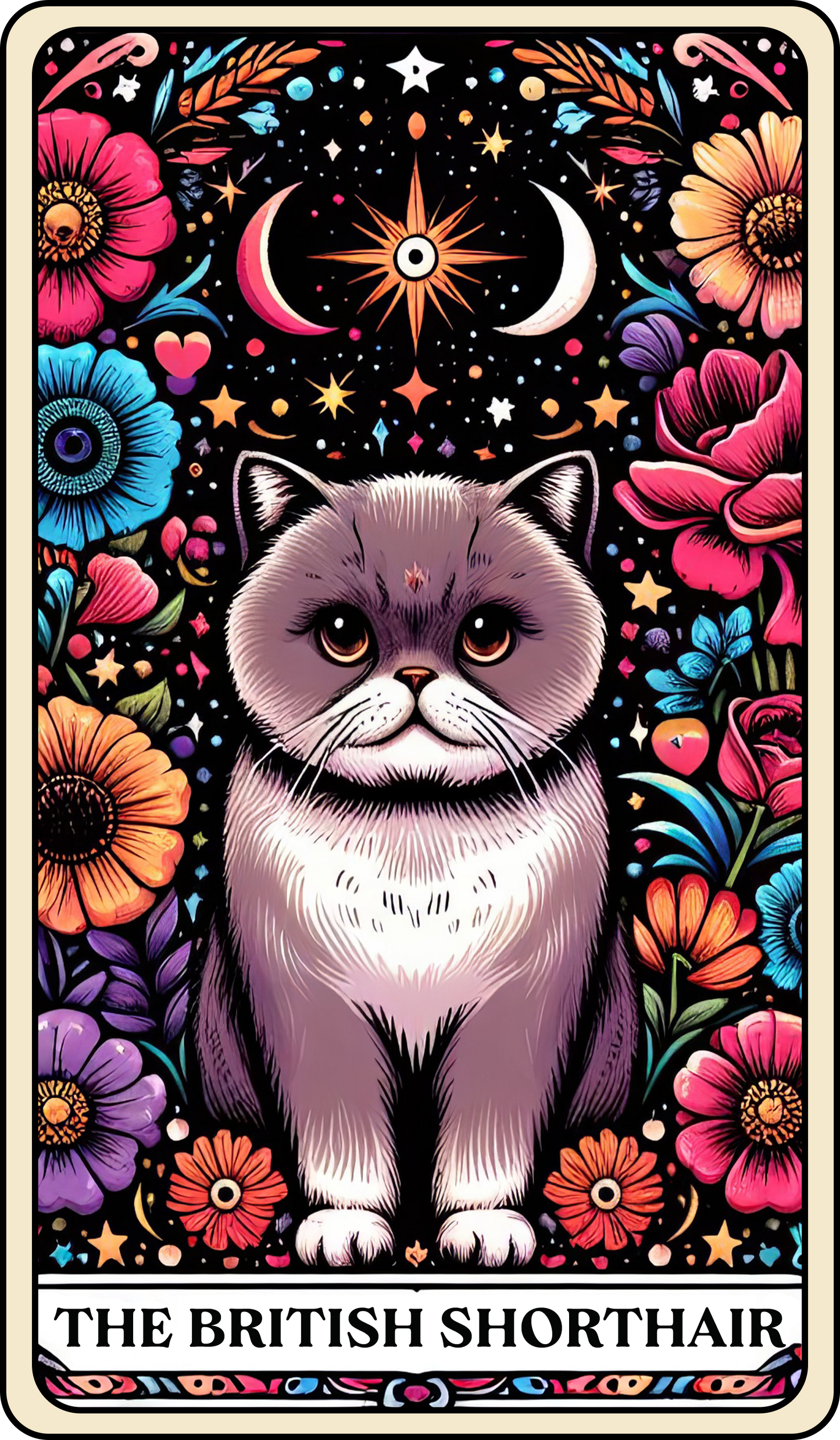 Tarot Cat Keyring