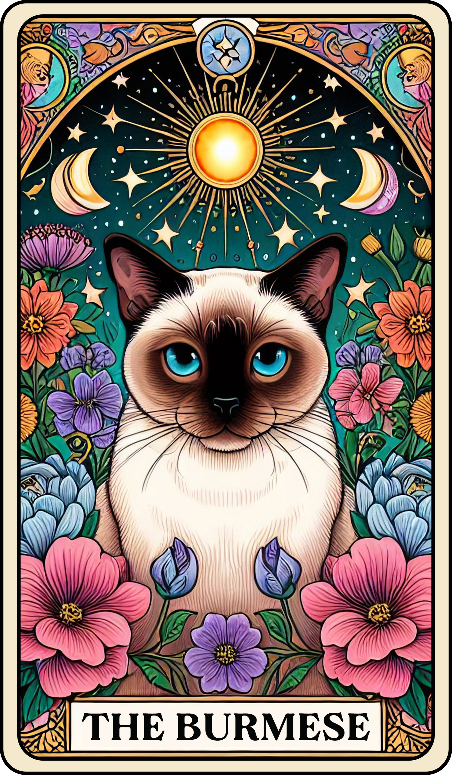 Tarot Cat Keyring
