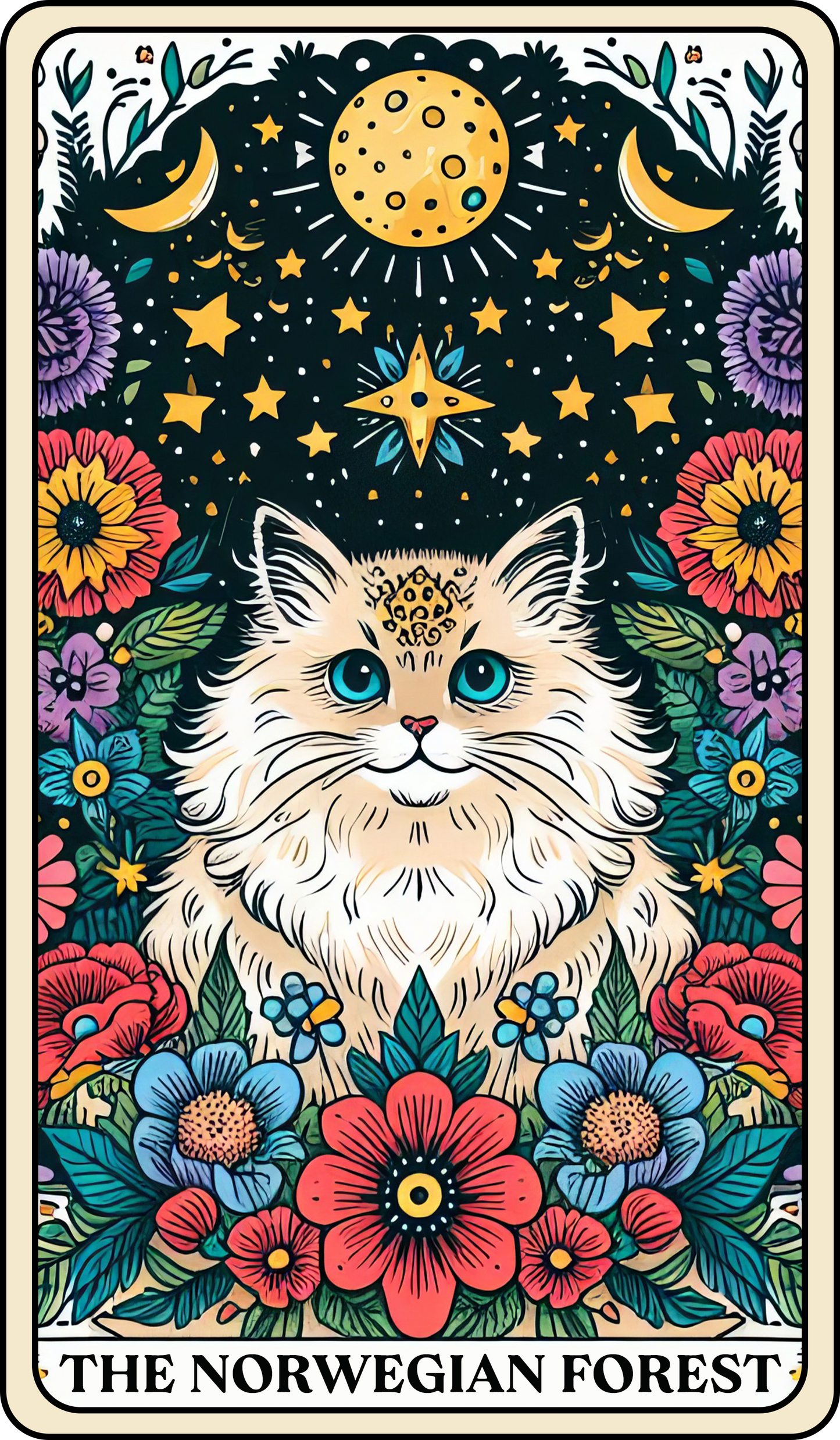 Tarot Cat Keyring