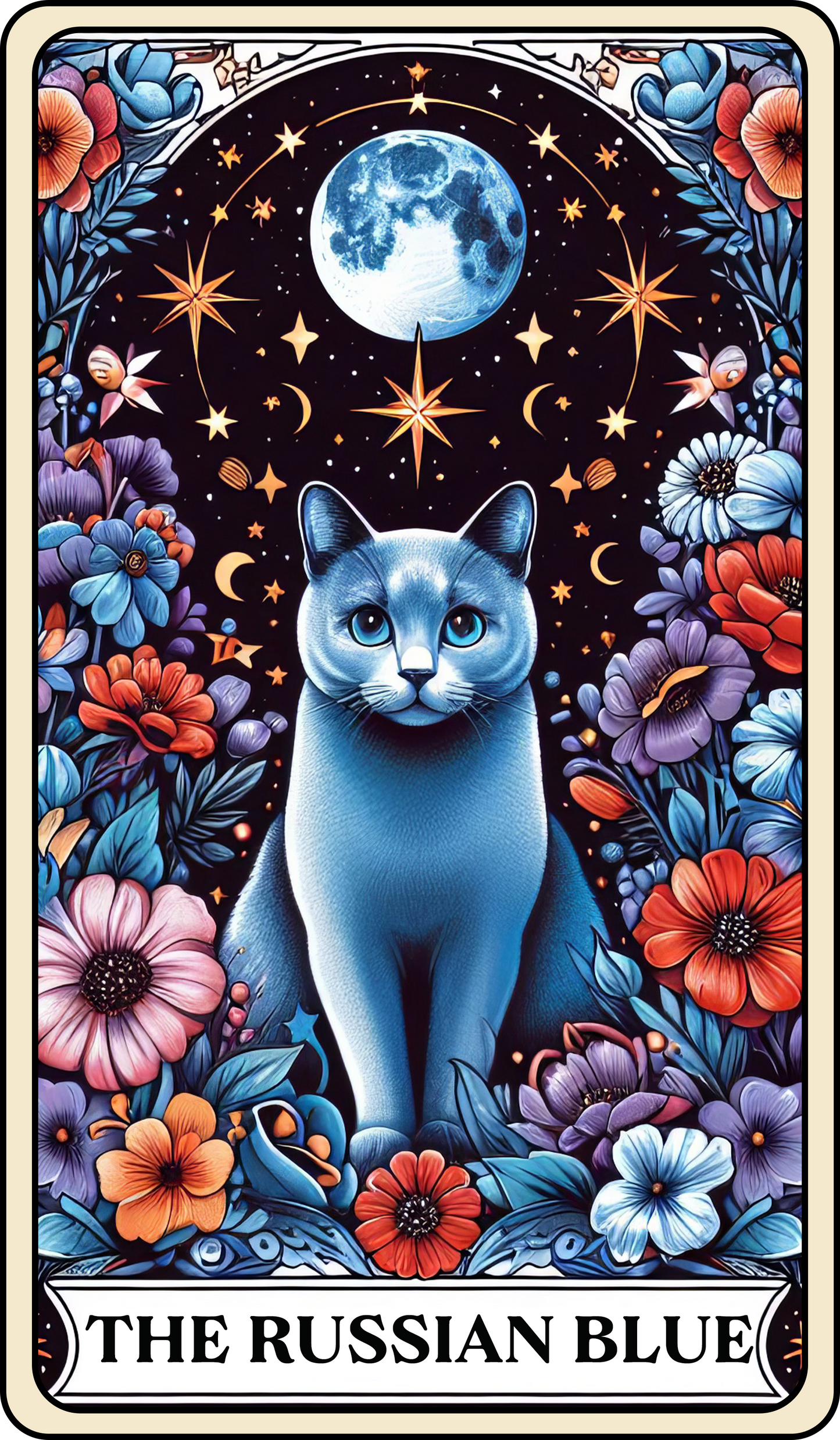 Tarot Cat Keyring