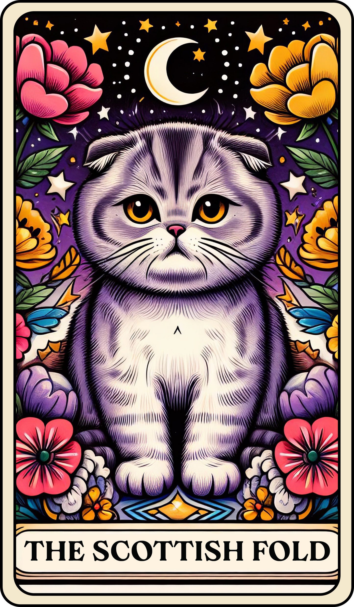 Tarot Cat Keyring