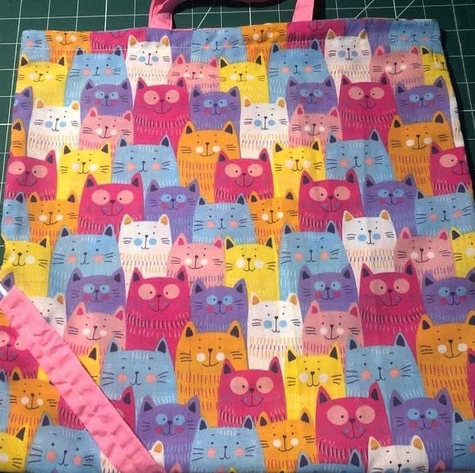 Handmade Strawberry Packable Tote