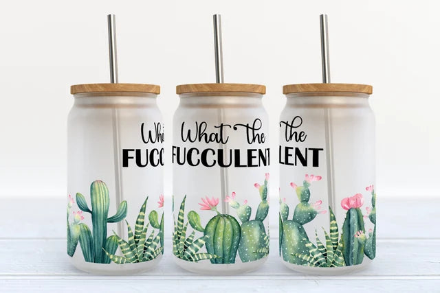 16 oz Libbey Glasses with UVDTF and glass straws