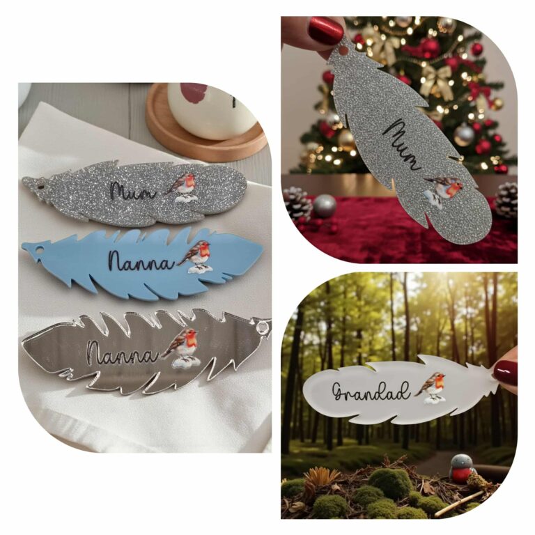 Memorial Feathers with UVDTF