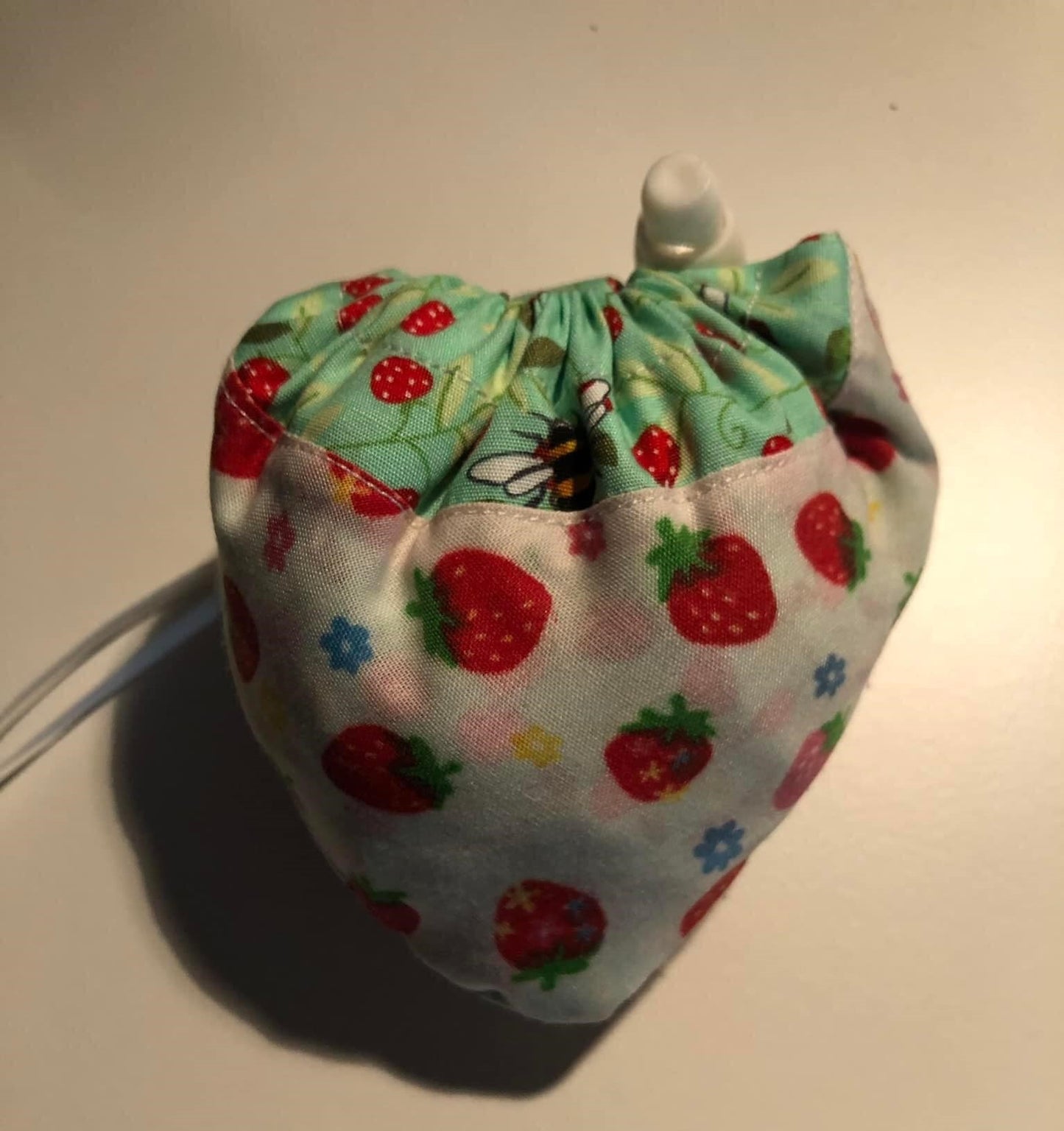 Handmade Strawberry Packable Tote
