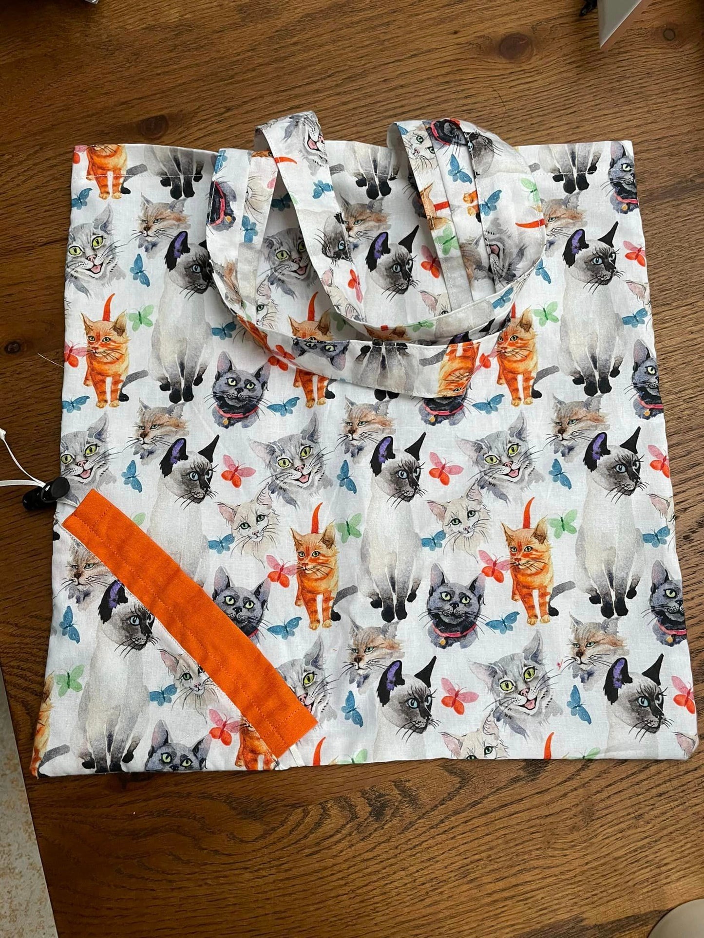 Handmade Strawberry Packable Tote