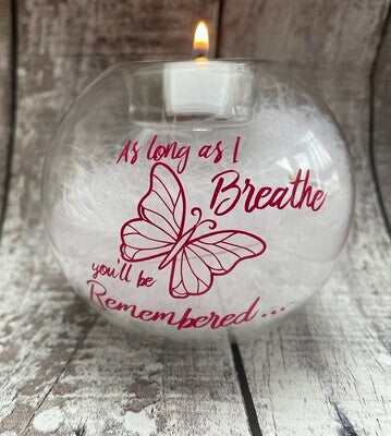 Memorial tea light holder