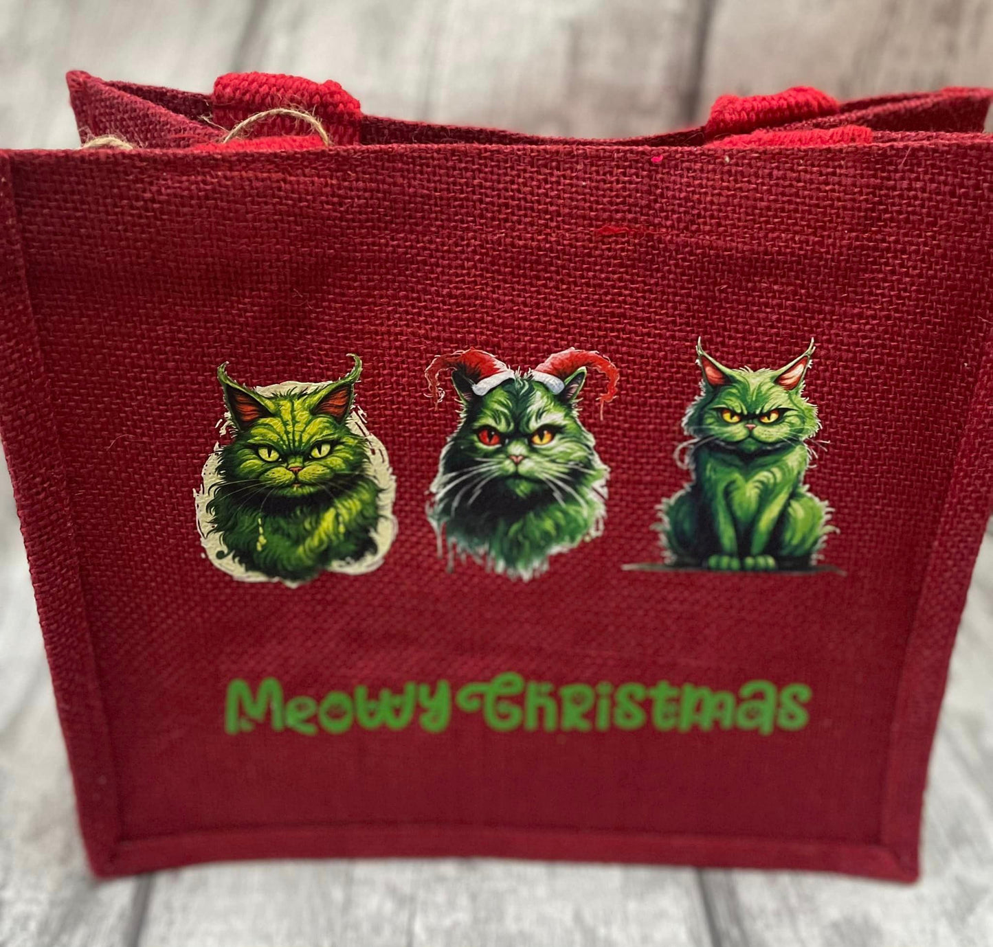 Christmas Jute Bag Vinyl/DTF