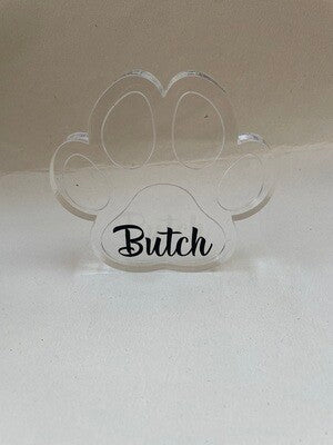 Free standing Acrylic Paw Memorial