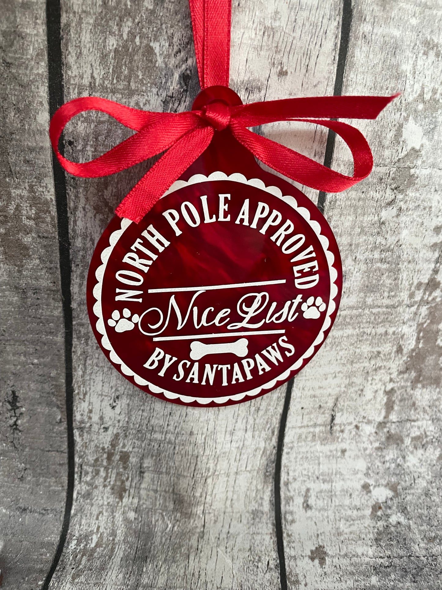 North Pole Approved Dog Baubles