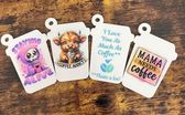 Tea or Coffee Addict Acrylic Keyrings