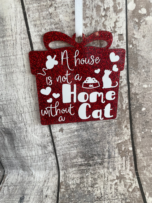 Glitter Present Bauble