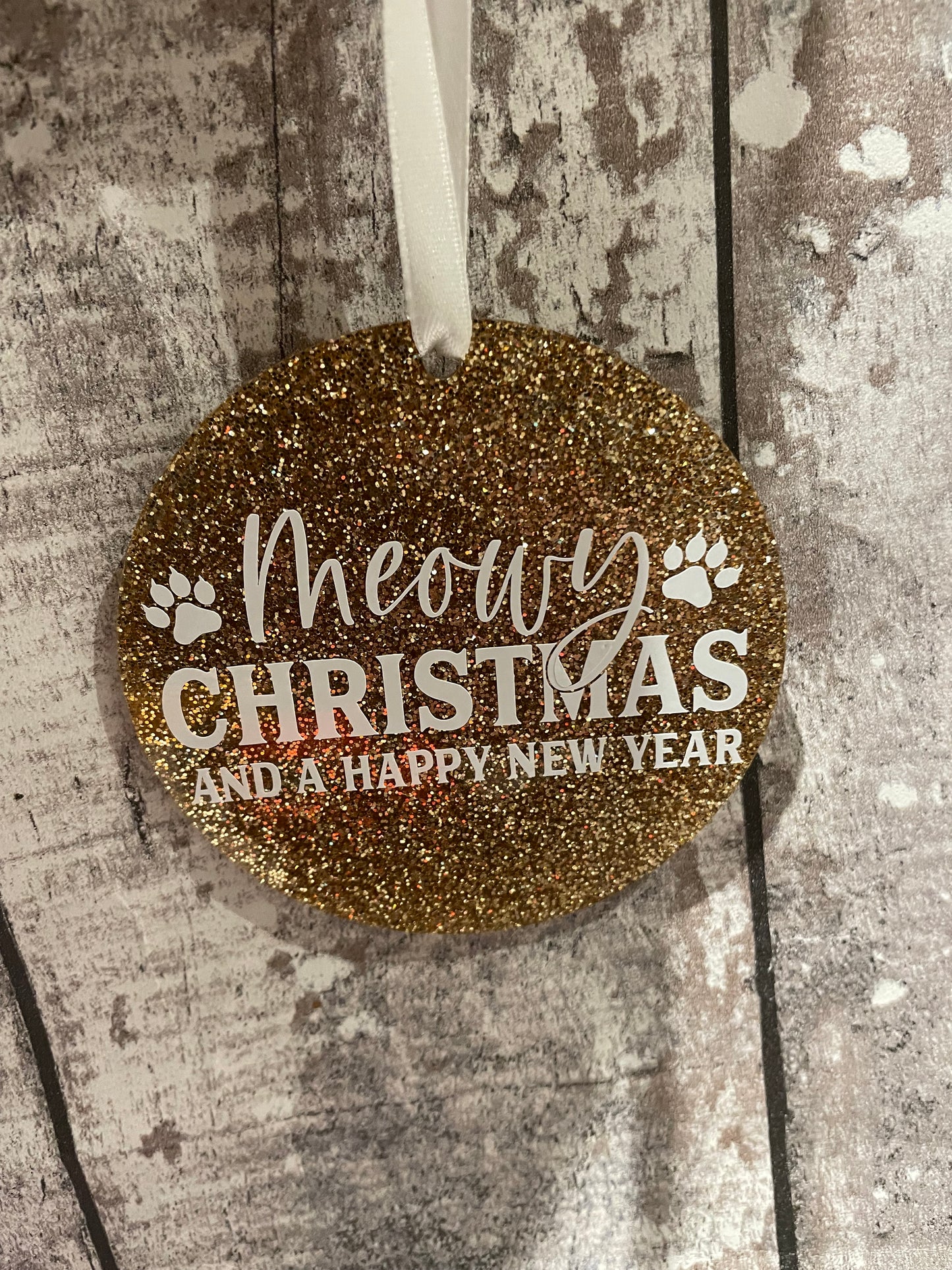 Glitter Cat or Dog Baubles