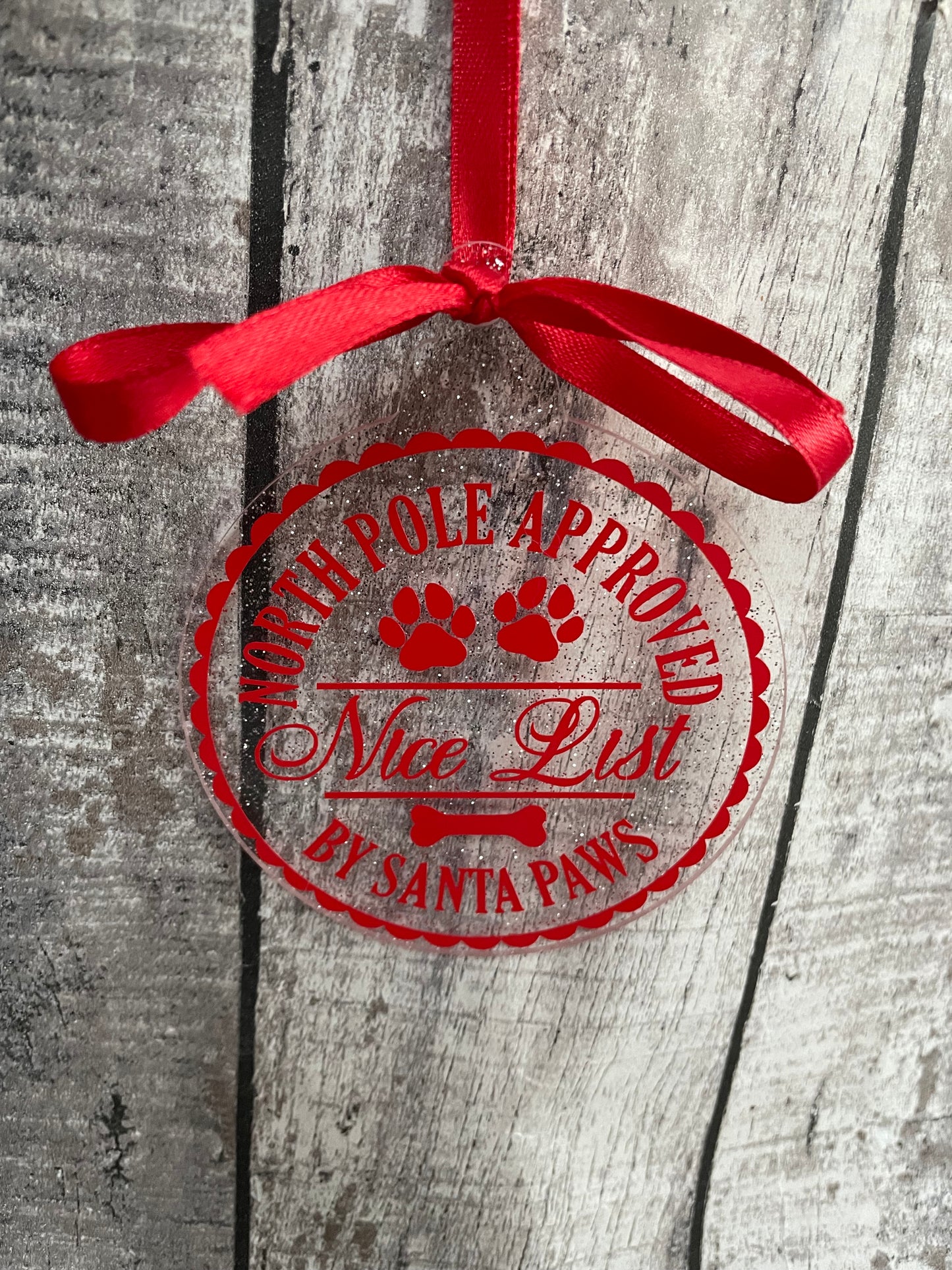 North Pole Approved Dog Baubles