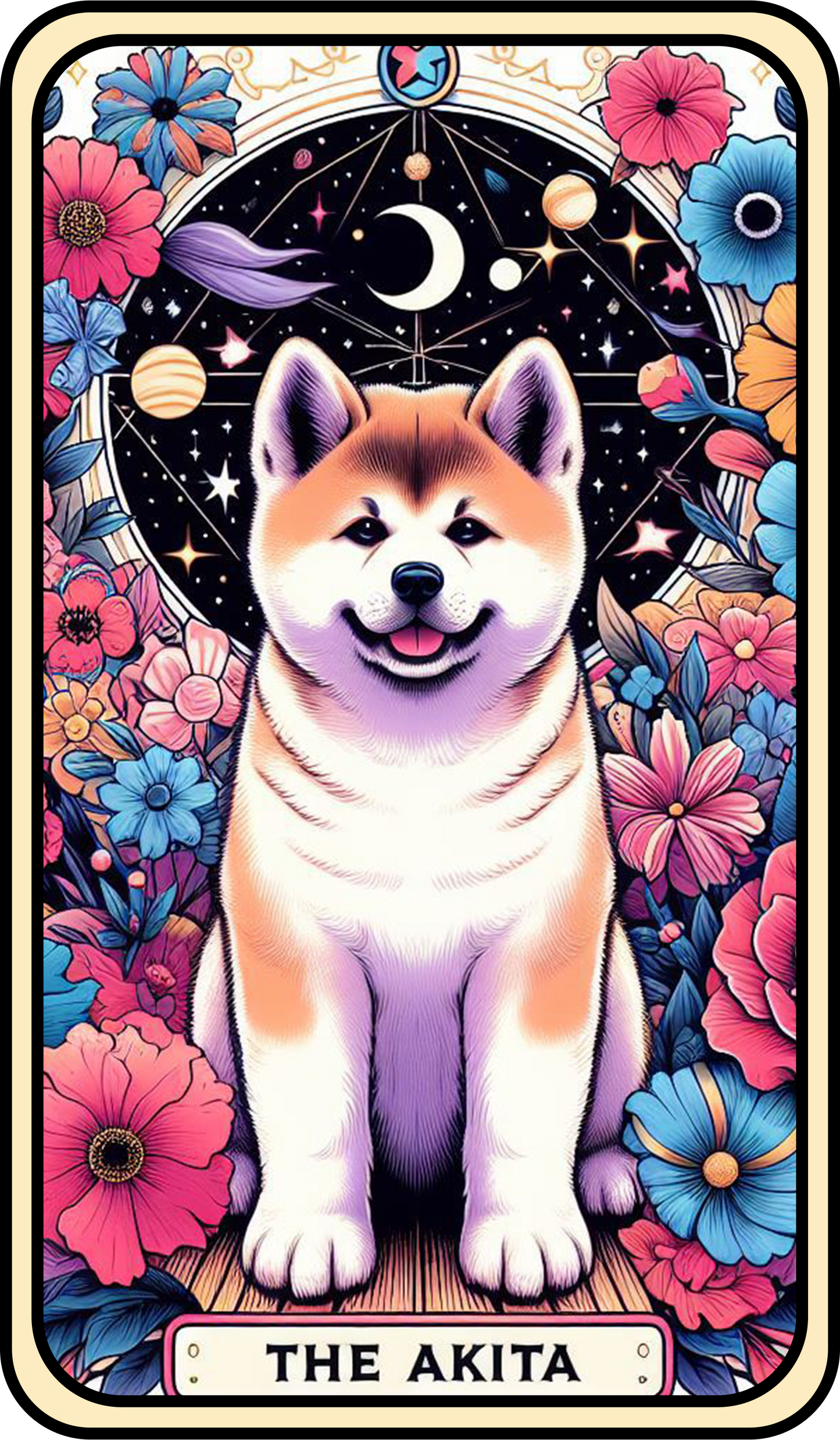 Tarot Dog Keyring