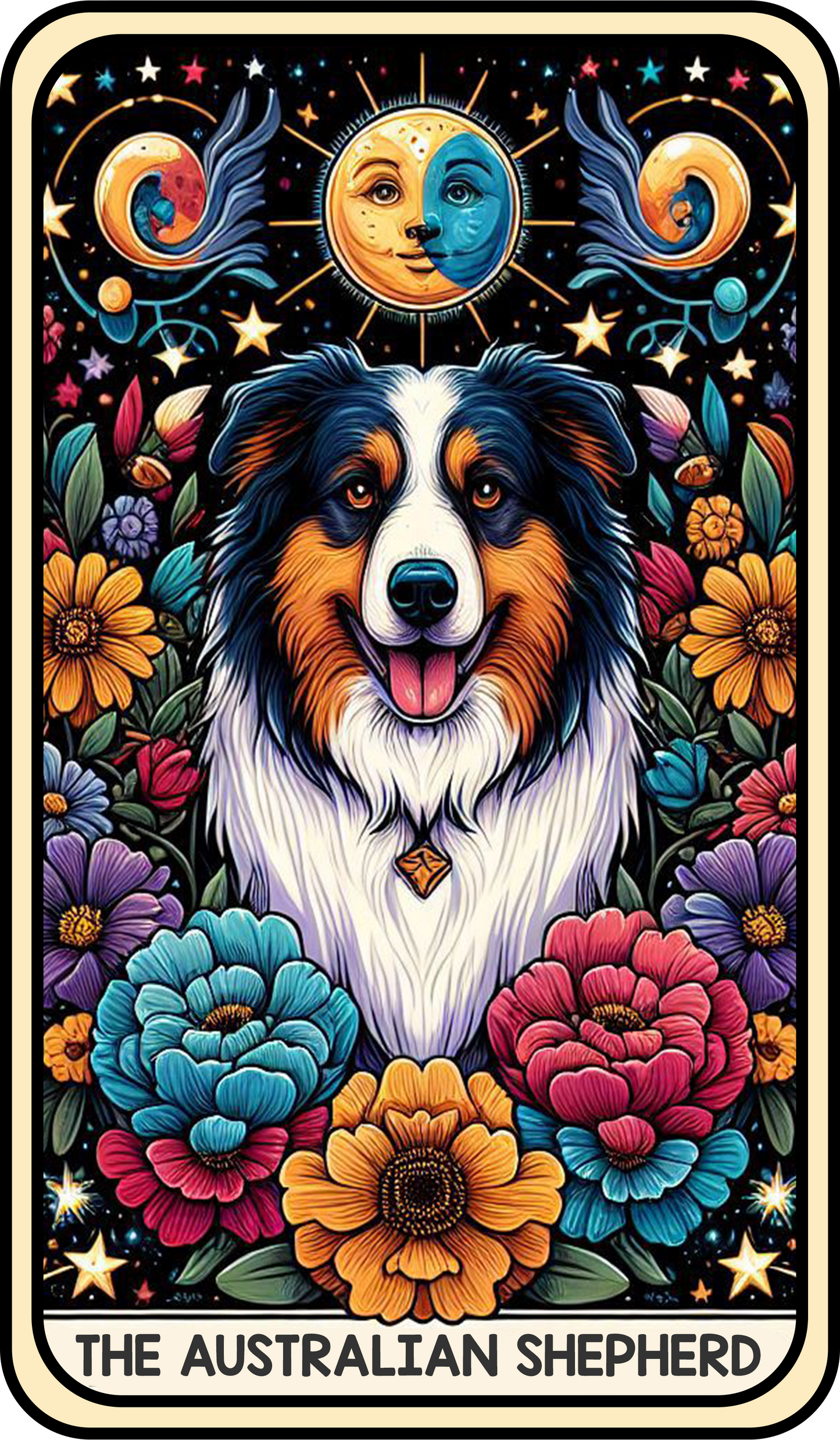 Tarot Dog Keyring