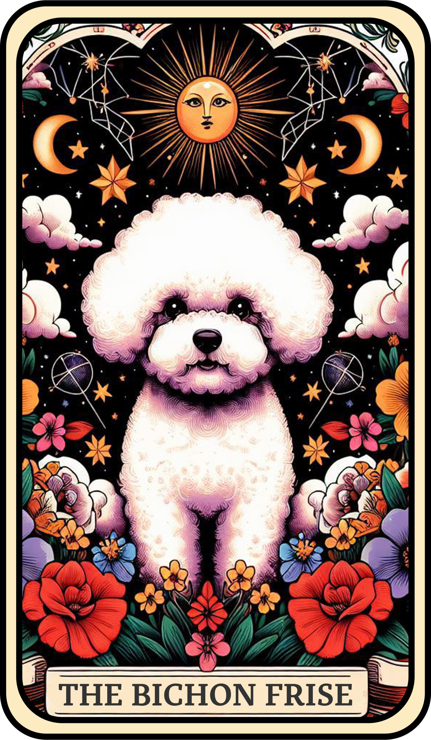 Tarot Dog Keyring